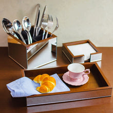 Charger l'image dans la galerie, Support de couverts en bois miroir