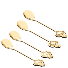 Lade das Bild in den Galerie-Viewer, 4er-Set Golden Key Kuchenlöffel