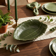 Load image into Gallery viewer, Ceramic Banana Leaf Big Serving Plate