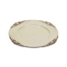 Load image into Gallery viewer, Set of 6 Ornate Cream & Brown Sous-Plats – 33 cm