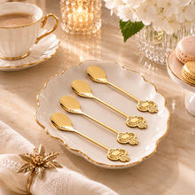 Lade das Bild in den Galerie-Viewer, 4er-Set Golden Key Kuchenlöffel