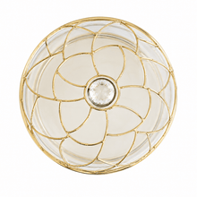 Load image into Gallery viewer, Gold Mesh Dome Cake Stand with Glass Cover – 28.57 × 19.68cm
