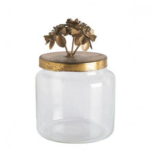 Charger l'image dans la galerie, Idylle floral candy box in glass and gold-plated metal - Small model.