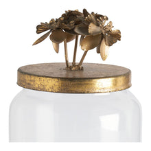 Charger l'image dans la galerie, Idylle floral candy box in glass and gold-plated metal - Large model.