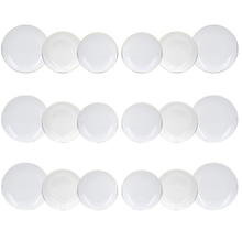Lade das Bild in den Galerie-Viewer, 18-Piece White Porcelain Dinner Set with Gold Rim Metropolis | Elegant Tableware for 6.