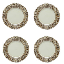 Lade das Bild in den Galerie-Viewer, Set of 4 Plastic Sous-plat Cream/Brown 36cm.