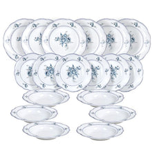 Charger l'image dans la galerie, CAPPETTATA HERITAGE FLORALS 18-Piece Blue Floral Porcelain Dinner Set for 6.