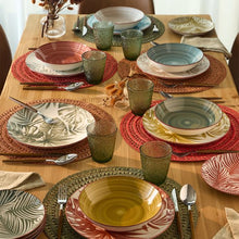 Lade das Bild in den Galerie-Viewer, Madison Exotic 18-Piece Tropical Porcelain Dinner Set for 6 | Multicolour Botanical Tableware.