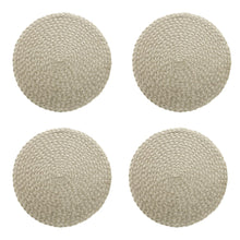 Load image into Gallery viewer, Set of 4 Placemat Polyester Light Green/Beige 38cm.