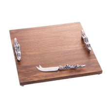 Charger l'image dans la galerie, Wooden Squared Board with Handles 33x33x5cm.