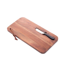 Load image into Gallery viewer, Wooden Board with Knife 36x18x3cm.