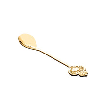 Lade das Bild in den Galerie-Viewer, Set of 4 Golden Key Cake Spoons.