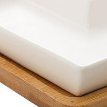 Load image into Gallery viewer, Porcelaine White 2 pieces Appetizer set 23x15x5cm.