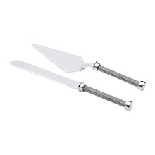 Load image into Gallery viewer, Silver Cake Serving Set 32cm.