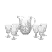 Lade das Bild in den Galerie-Viewer, Set of 6 240ml Glasses and Pitcher 1.3ml.