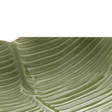Lade das Bild in den Galerie-Viewer, Ceramic Banana Leaf Serving Plate 23.5x22x6.5cm.