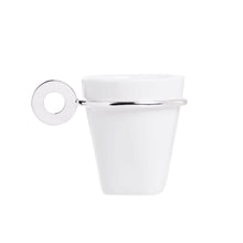 Lade das Bild in den Galerie-Viewer, Venice Silver Plated and Porcelaine Coffee Cup and Saucer 70ml.