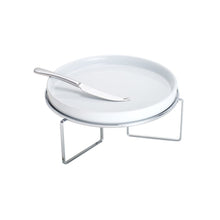 Lade das Bild in den Galerie-Viewer, Silver Plated Serving Chafing Dish with Knife 27x14cm.