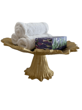 Charger l'image dans la galerie, Gold Flower Cake Plate.