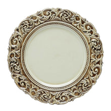 Lade das Bild in den Galerie-Viewer, Set of 4 Plastic Sous-plat Cream/Brown 36cm.