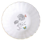 Soup Plate Flowers and Butterflies.