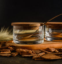 Charger l'image dans la galerie, Support en bois Double Bol 24x13x8cm
