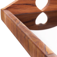 Lade das Bild in den Galerie-Viewer, Verspiegeltes Tablett aus Teakholz, 36 x 23 x 7 cm
