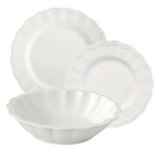 Elite 12-Piece White Porcelain Dinnerware Set for 4 – image 8 | House Art