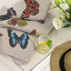 Set of 6 Flying Butterflies Napkins.