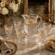 Load image into Gallery viewer, 7-Piece Glass Drinkware Set – 6 Glasses &amp; 1.3 L Pitcher
