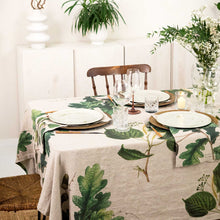 Load image into Gallery viewer, Table cloth TREES natural.
