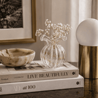 The Flower Vase – Clear Gold – 11.5 × 11.5 × 13.5 cm | House Art