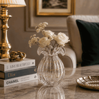 The Flower Vase – Clear & Gold – 13 × 17 cm | House Art