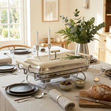 Load image into Gallery viewer, Rectangular Stainless Steel Chafing Dish with Glass Insert – 3 L
