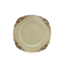 Load image into Gallery viewer, Set of 6 Ornate Cream &amp; Brown Sous-Plats – 33 cm
