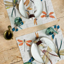 Lade das Bild in den Galerie-Viewer, Set of 2 Placemats LAKESIDE DRAGONFLIES.

