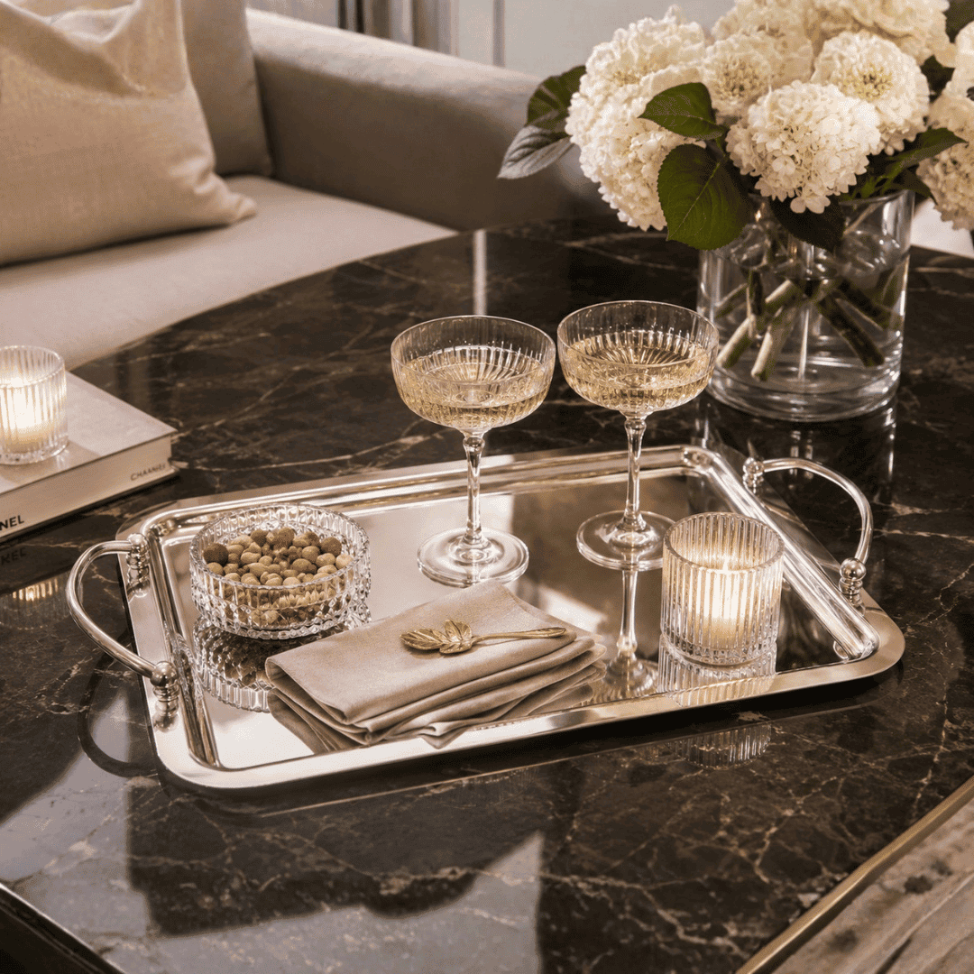 Stainless Steel Tray With Handle 33x26cm