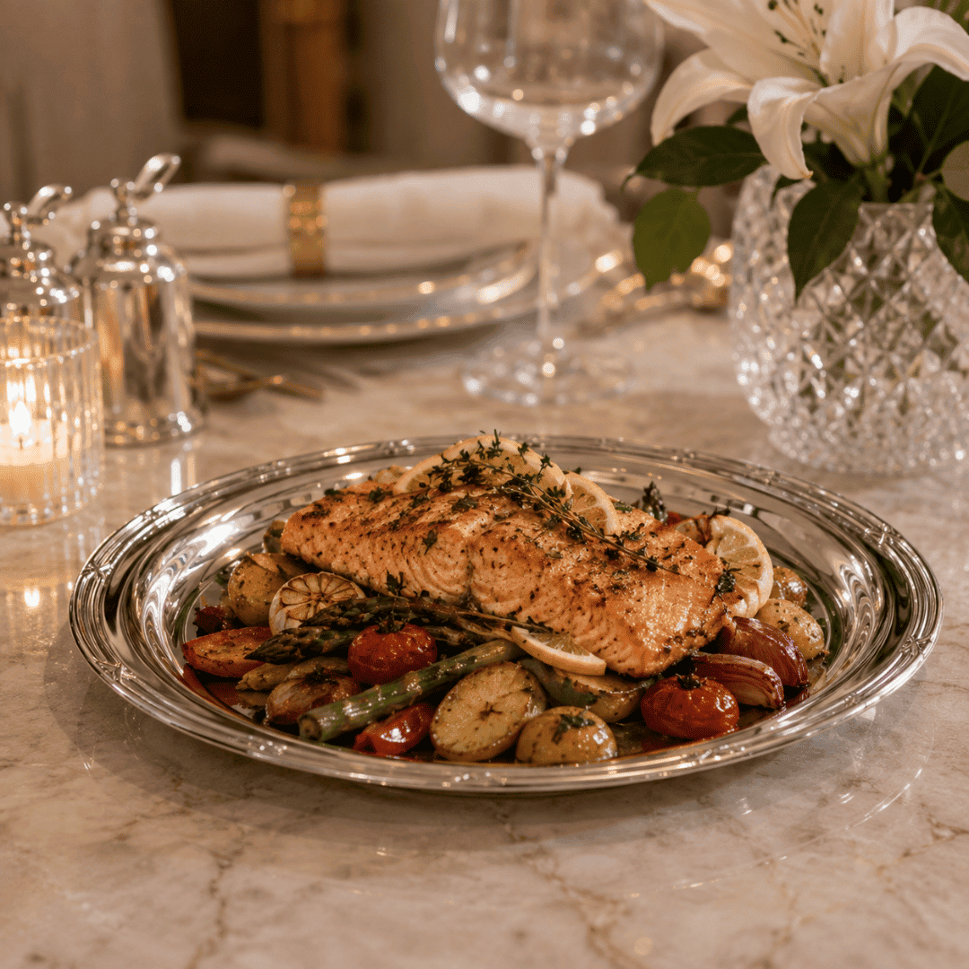 Monaco Stainless Steel Serving Plate – 29 cm