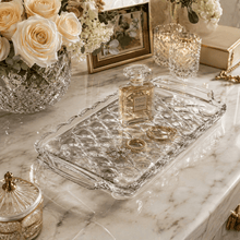 Load image into Gallery viewer, Crystal Rectangular Serving Tray with Handles – 35 × 21 cm
