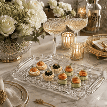 Load image into Gallery viewer, Crystal Rectangular Serving Tray with Handles – 35 × 21 cm
