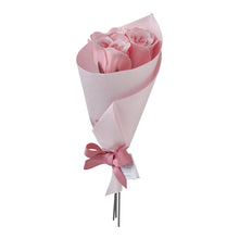 Lade das Bild in den Galerie-Viewer, Bouquet of 3 pink soap roses - Parfum Rose.
