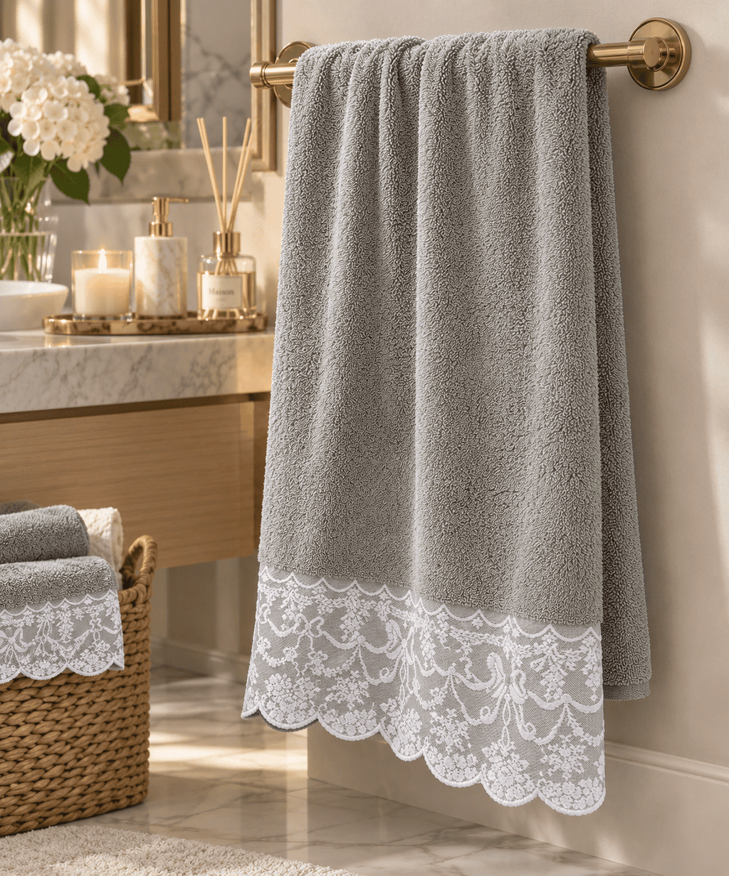 Lace Aquarelle Towel | House Art