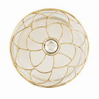 Gold Mesh Dome Cake Stand with Glass Cover – 28.57 × 19.68cm – image 3 | House Art