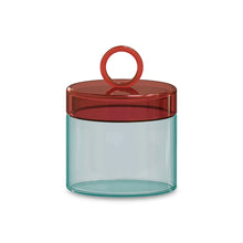 Charger l'image dans la galerie, borosilicate glass Jar 1L  with a red ring handle
