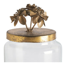 Charger l'image dans la galerie, Idylle floral candy box in glass and gold-plated metal - Small model.
