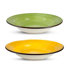Load image into Gallery viewer, VELA ZAGARA 18-Piece Mediterranean Lemon Porcelain Stoneware Dinner Set for 6.
