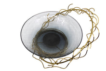Load image into Gallery viewer, Glass Bowl With Iron Wire Stand.
