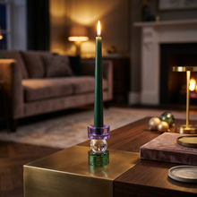 Charger l'image dans la galerie, Bougeoir Effet Diamant Violet Vert
