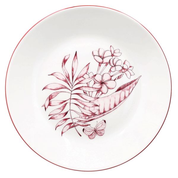Colibri 18-Piece Pink Floral Porcelain Dinner Set for 6 | Elegant Botanical Tableware.