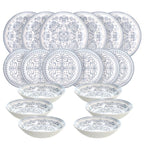 MADISON ARABESQUE 18-Piece Mediterranean Porcelain Dinner Set for 6.